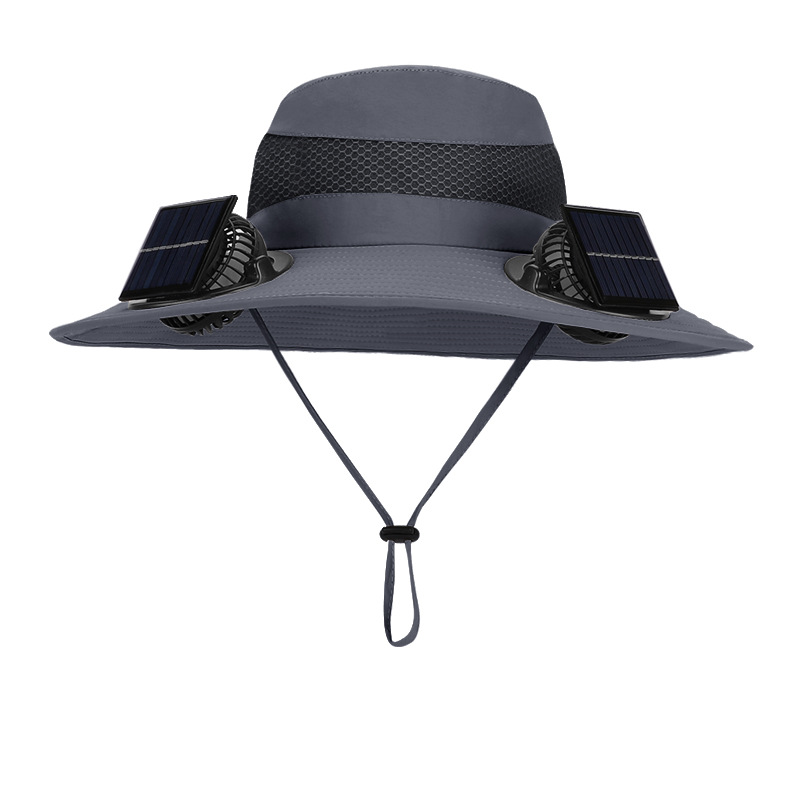 Sombrero con Doble Ventilador Solar