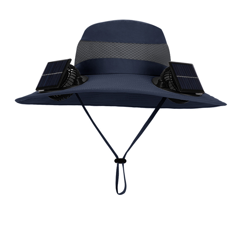 Sombrero con Doble Ventilador Solar