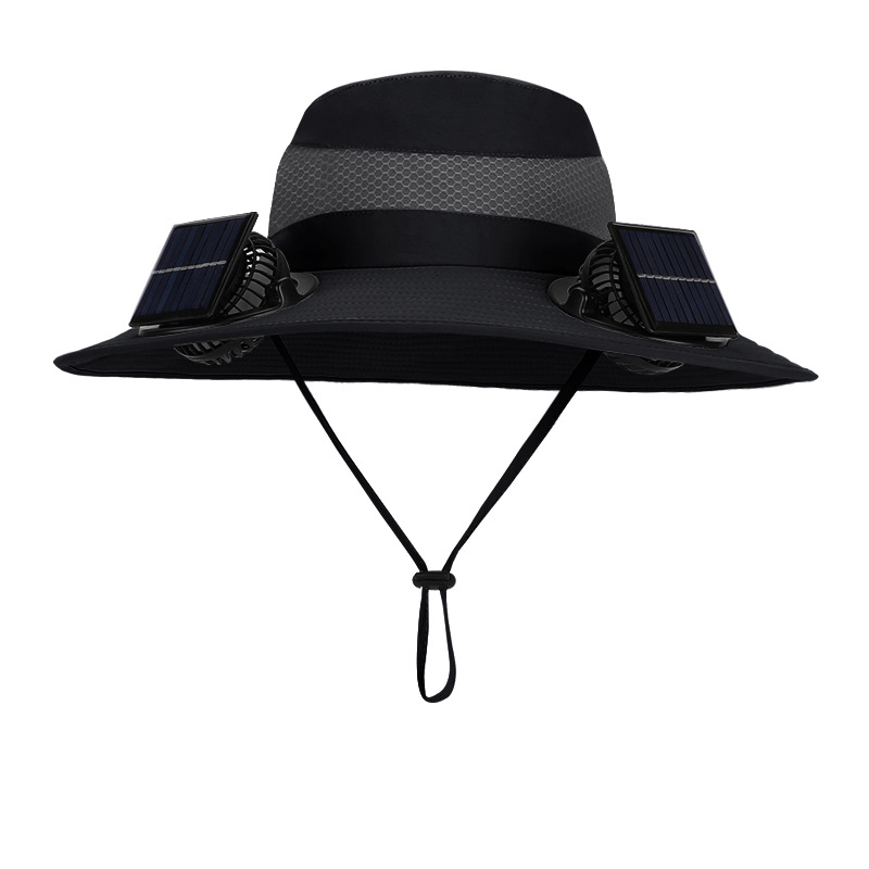 Sombrero con Doble Ventilador Solar