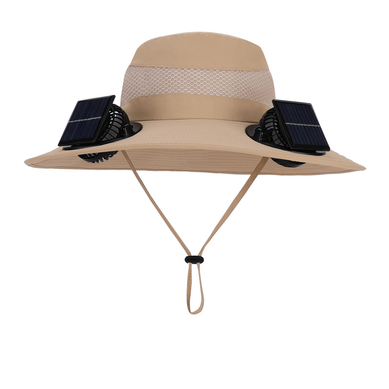 Sombrero con Doble Ventilador Solar
